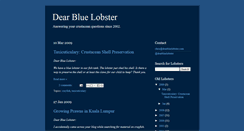 Desktop Screenshot of dearbluelobster.com