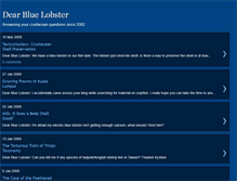 Tablet Screenshot of dearbluelobster.com